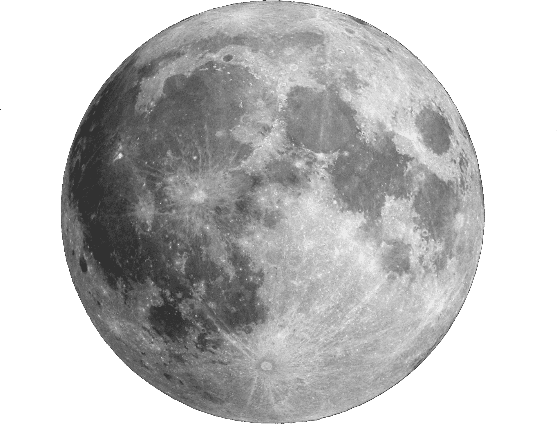 Full Moon Detailed View PNG Image