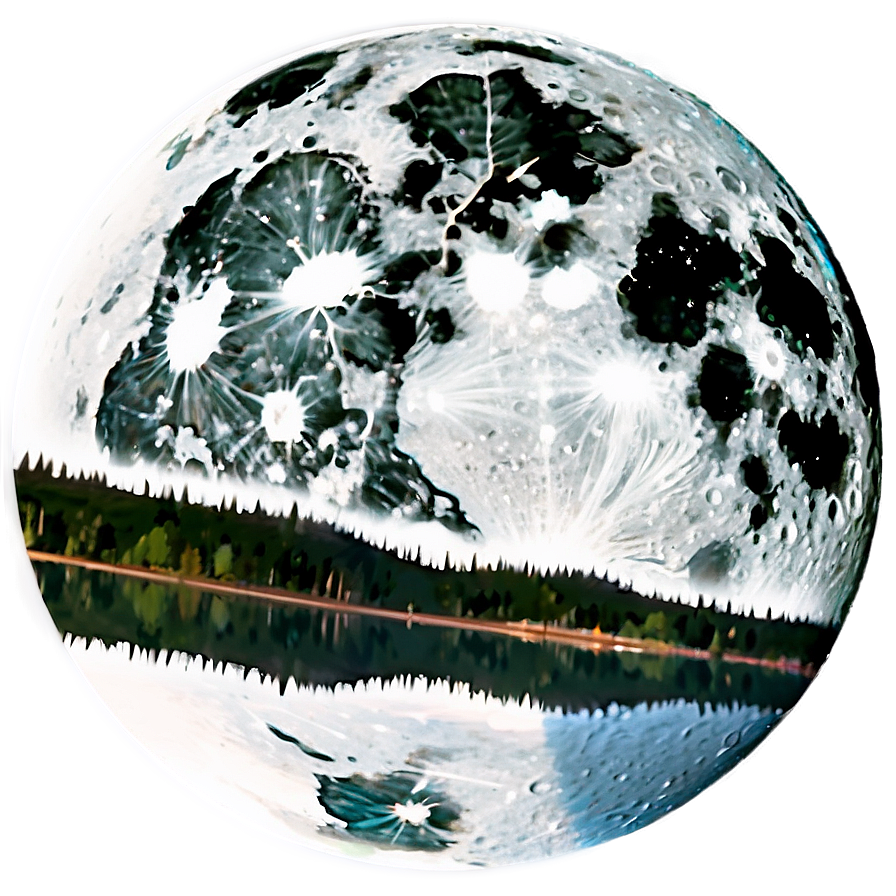 Full Moon Reflection Lake Png 05242024 PNG Image