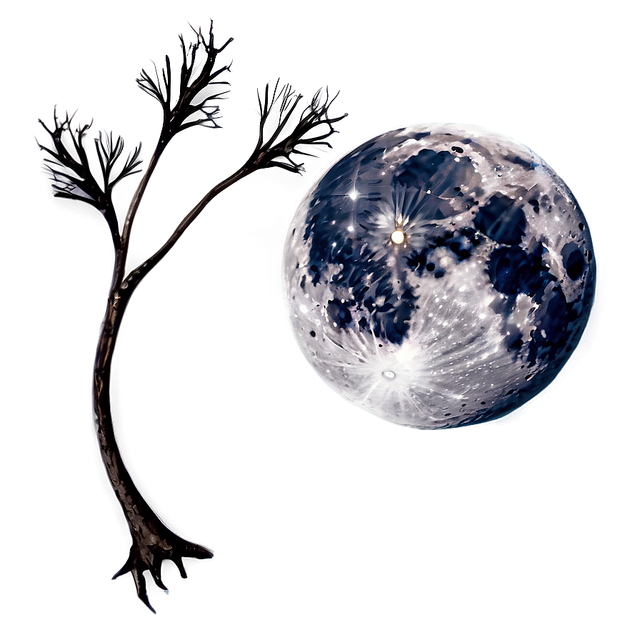 Full Moon Spooky Night Png Lbv PNG Image