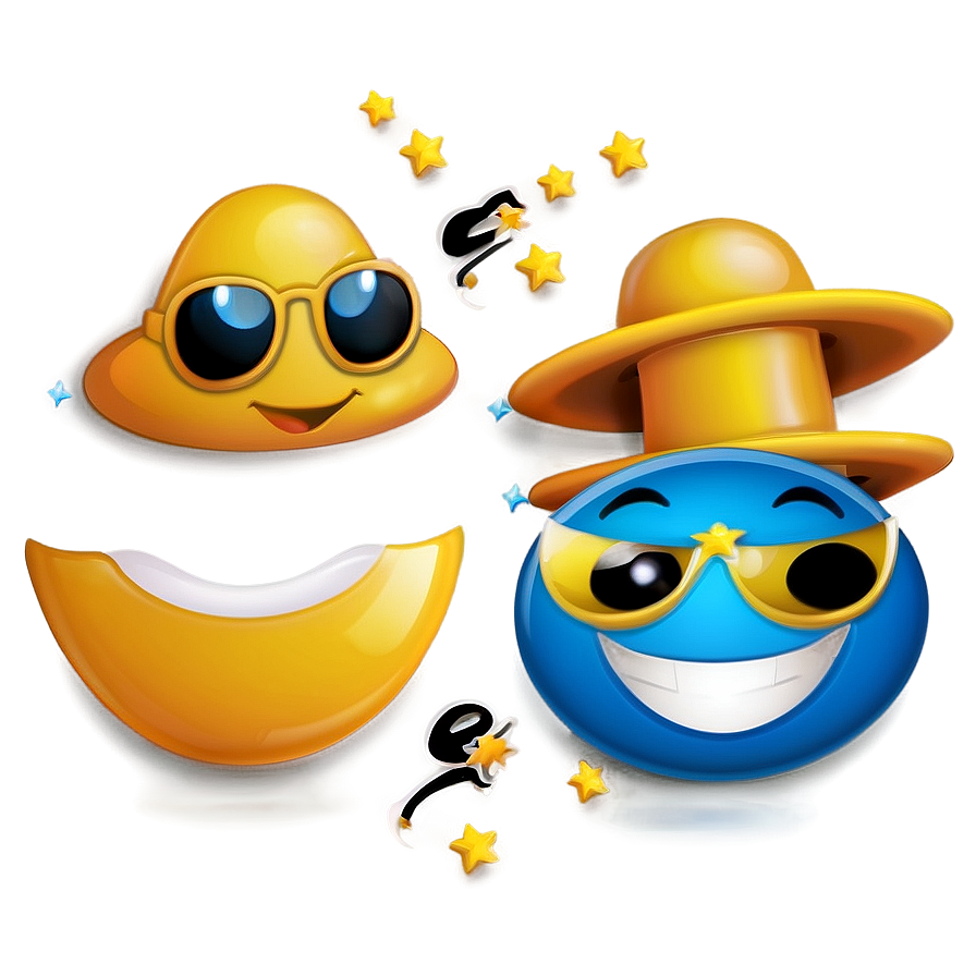 Fun Blue Emojis Png Selection 06282024 PNG Image