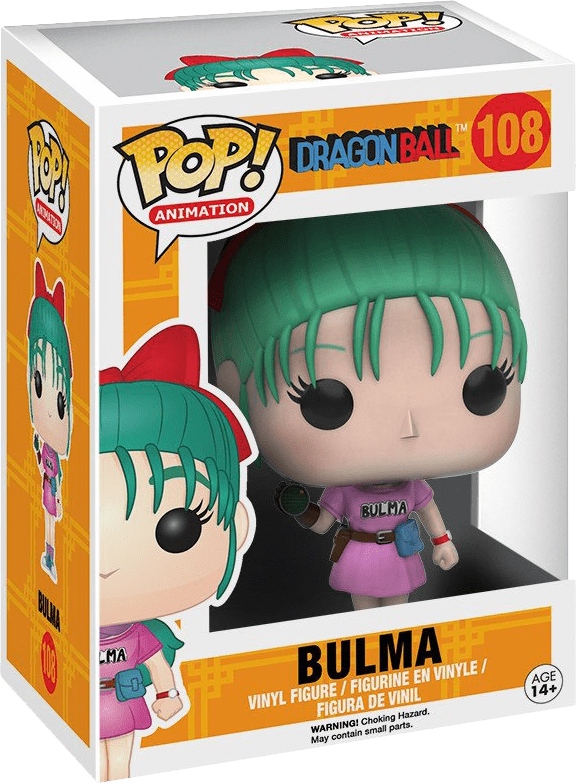 Funko Pop Bulma Dragon Ball Figure PNG Image