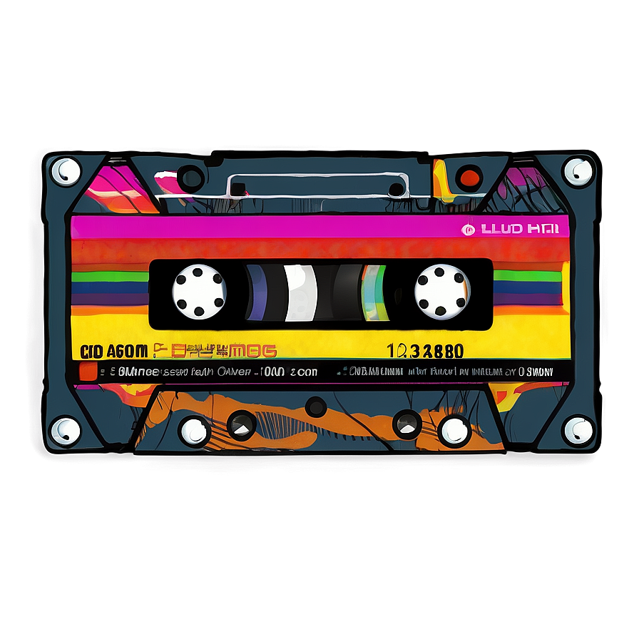 Funky Cassette Tape Png 05252024 PNG Image