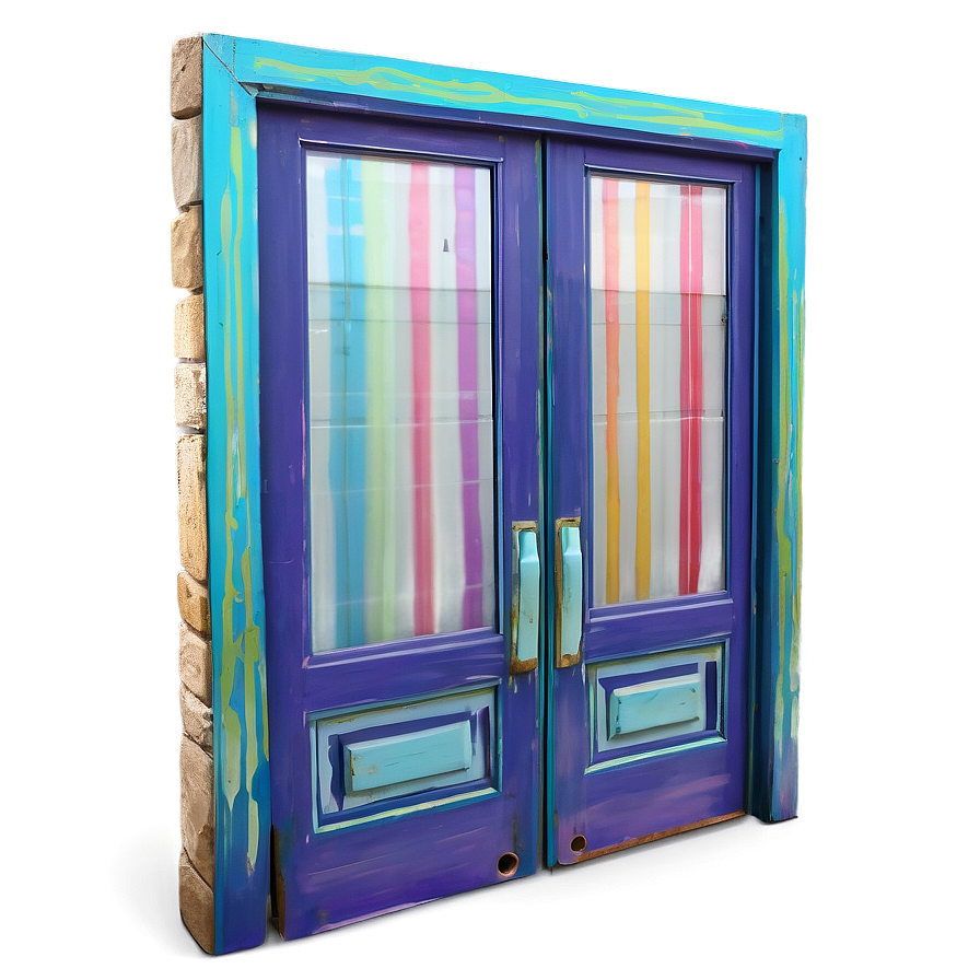 Funky Painted Door Png Kcp PNG Image