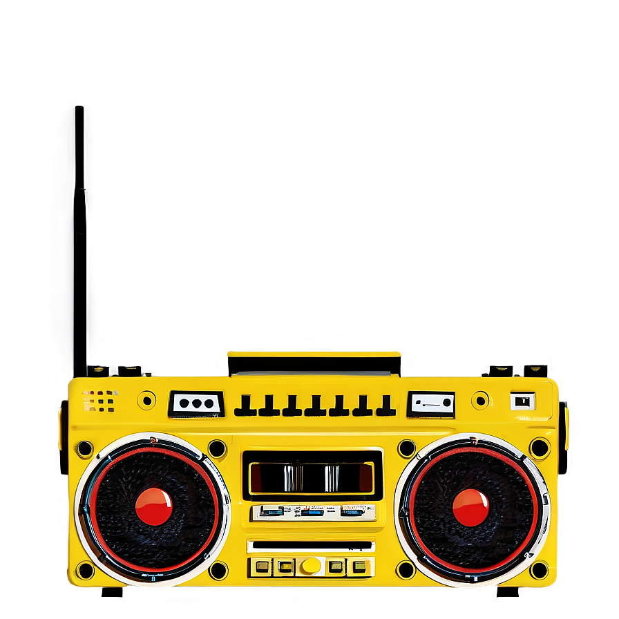 Funky Yellow Boombox Png Ojf PNG Image