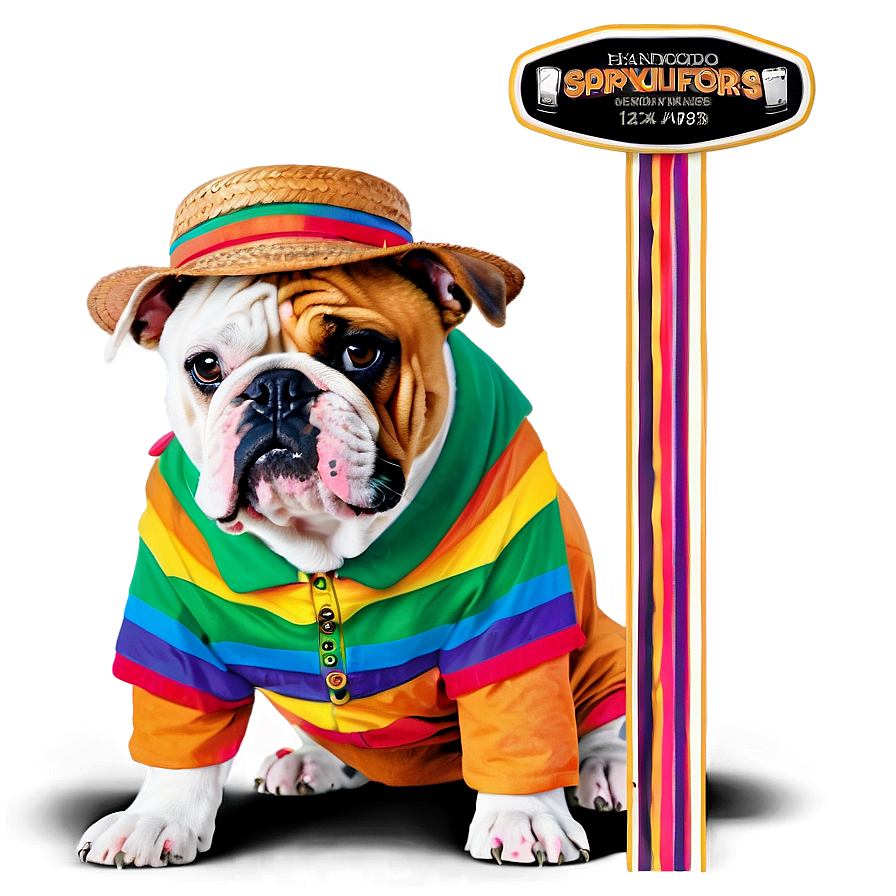 Funny Bulldogs Dressed Up Png Bdw PNG Image