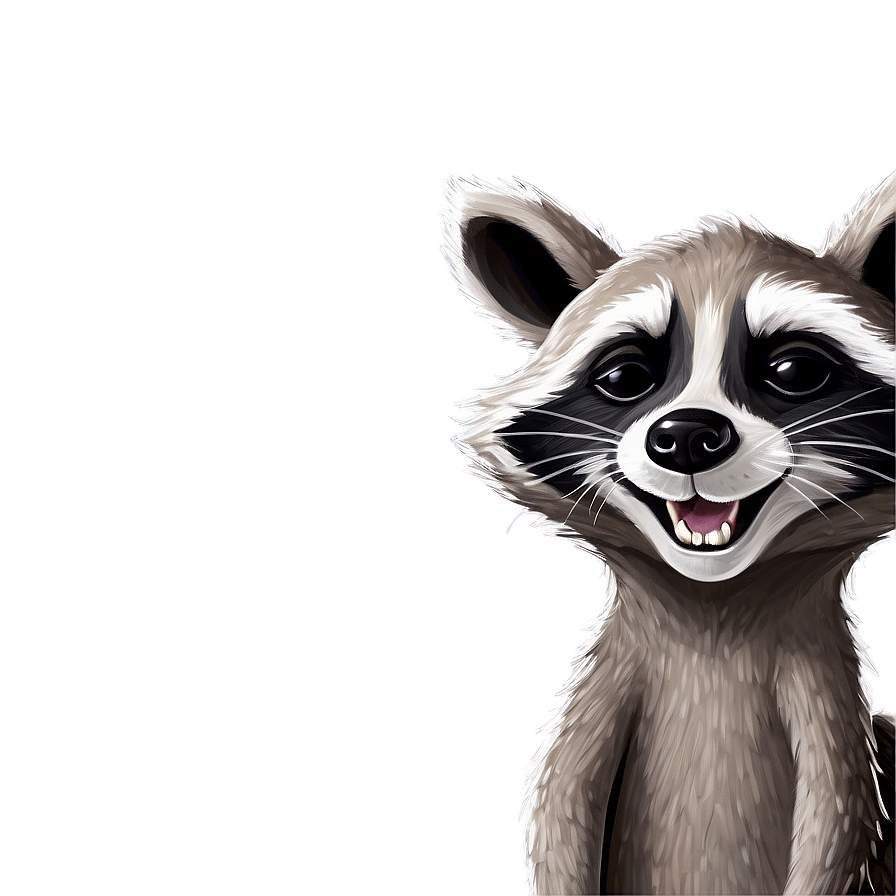 Funny Raccoon Drawing Png 12 PNG Image