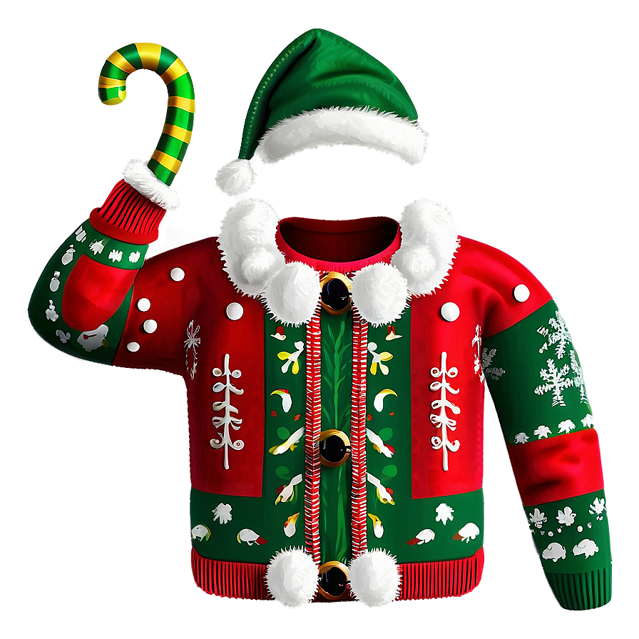 Funny Ugly Christmas Sweater Png 06122024 PNG Image