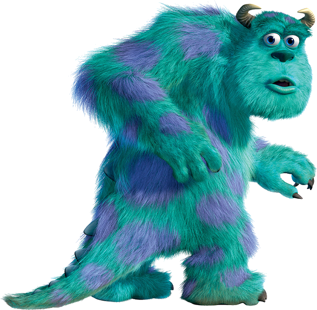 Furry_ Blue_ Monster PNG Image