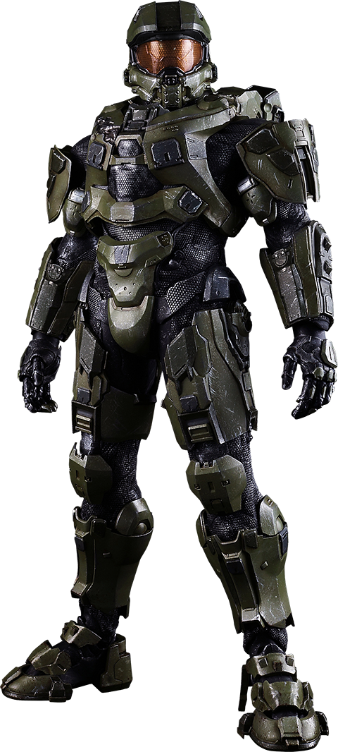 Futuristic_ Armored_ Soldier_ Figure PNG Image