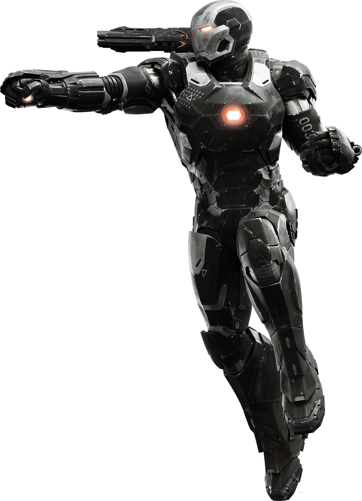 Futuristic Armored Soldier With Gun PNG Image