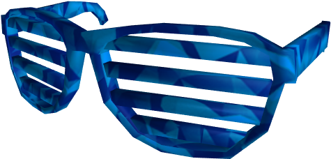 Futuristic Blue Sunglasses PNG Image