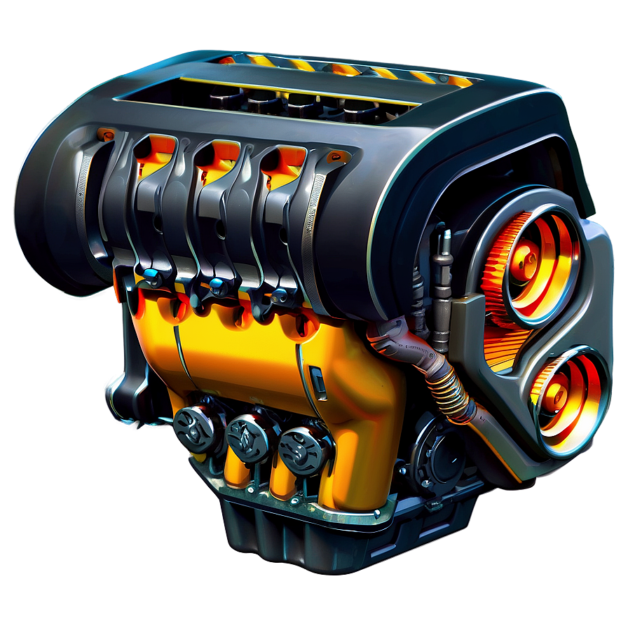 Futuristic Car Engine Concept Png 06132024 PNG Image