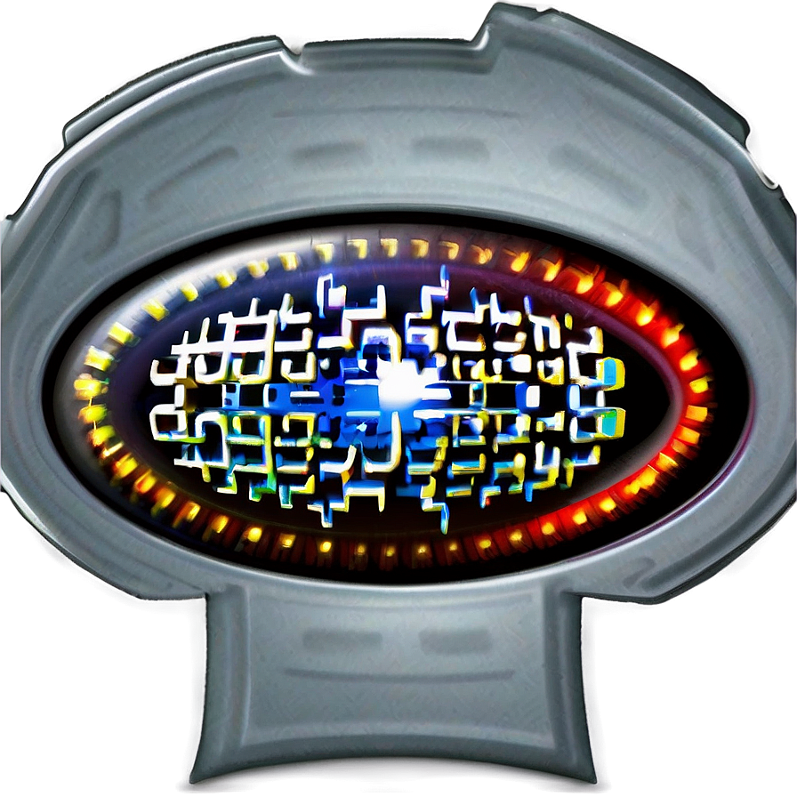 Futuristic Circular Device PNG Image