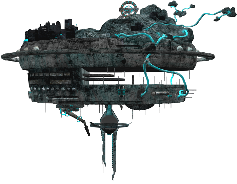 Futuristic_ City_ Spaceship PNG Image