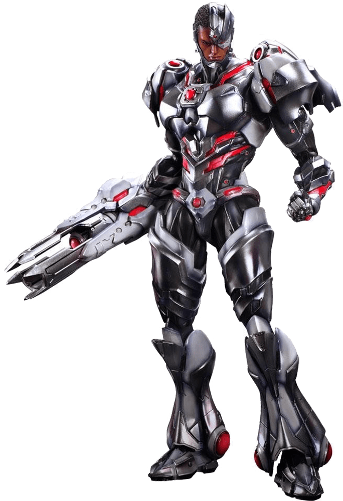 Futuristic Cyborg Warrior PNG Image