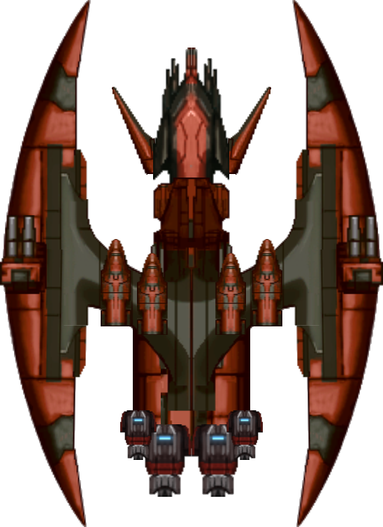 Futuristic Red Spacecraft Design PNG Image