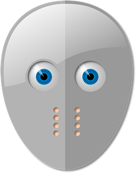 Futuristic Robot Face Mask PNG Image