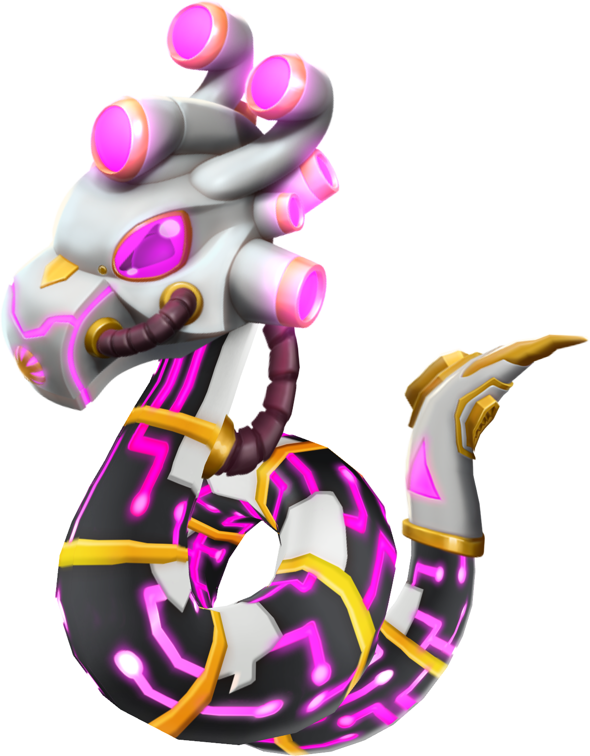 Futuristic Snake Robot Character PNG Image