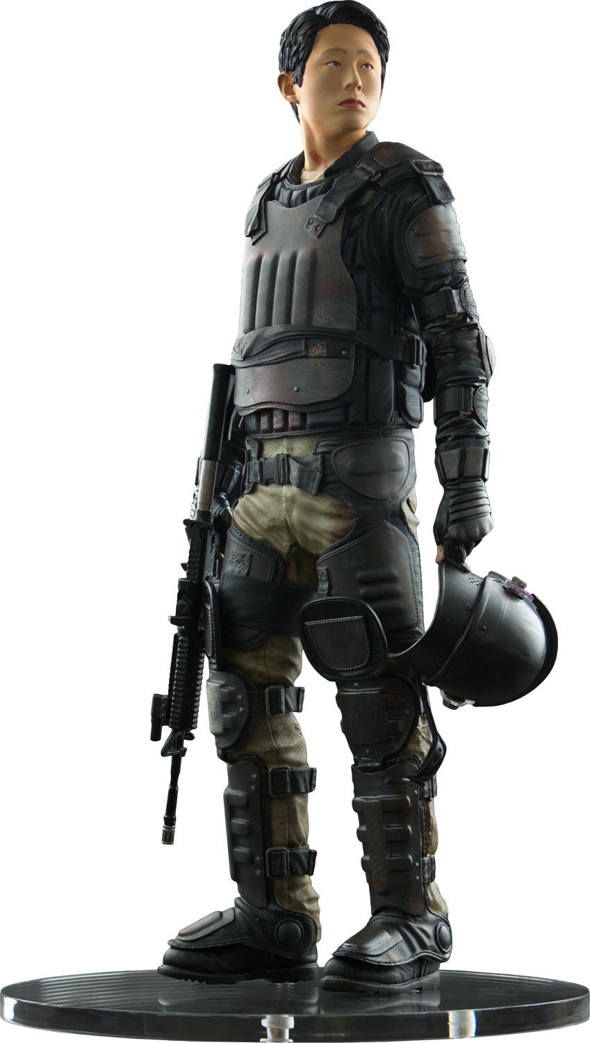 Futuristic Soldier Figure Standing PNG Image