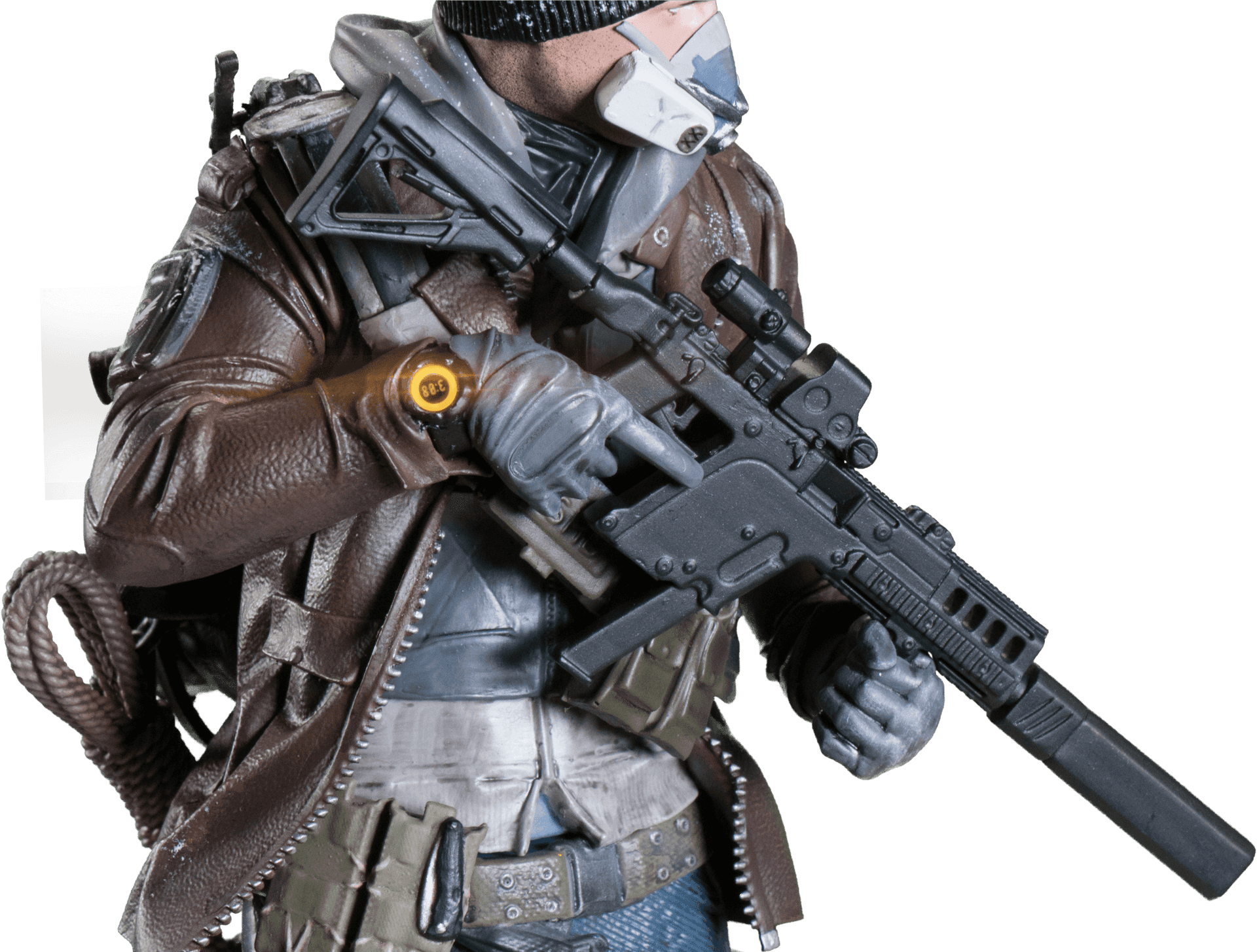 Futuristic_ Soldier_ Figurine PNG Image