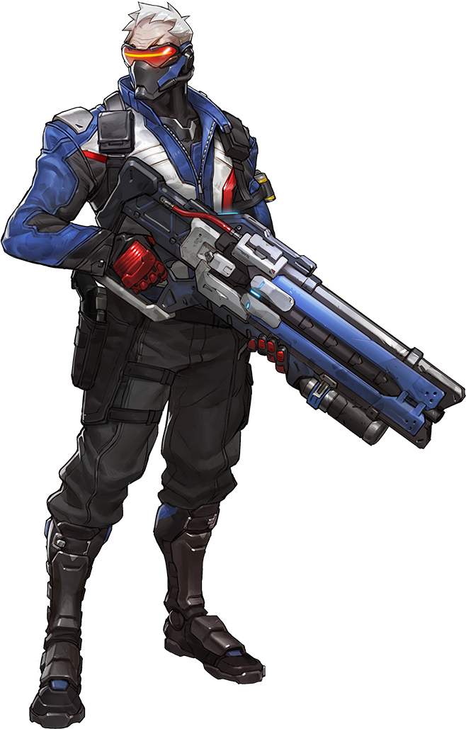 Futuristic Soldier With Energy Weapon PNG Image