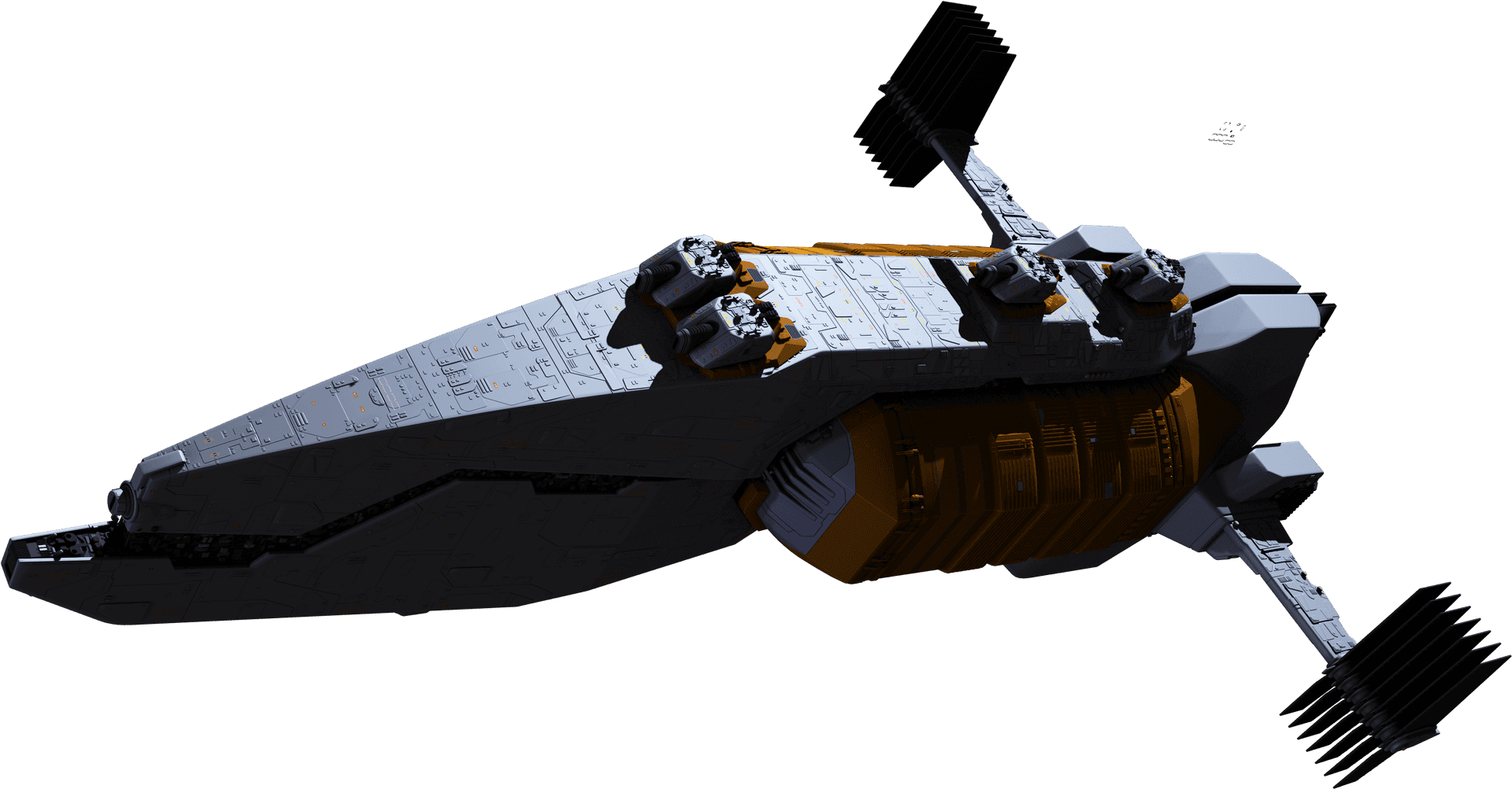 Futuristic Spacecraft Design PNG Image