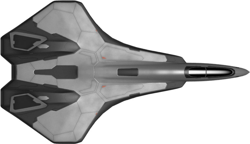 Futuristic Spaceship Design PNG Image