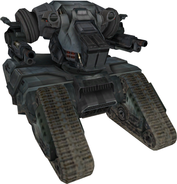 Futuristic Tank Terminator Model PNG Image