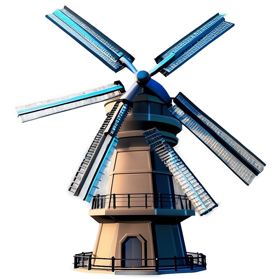 Futuristic Windmill Concept Png Ufu PNG Image