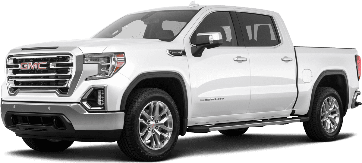 G M C Sierra Pickup Truck White PNG Image