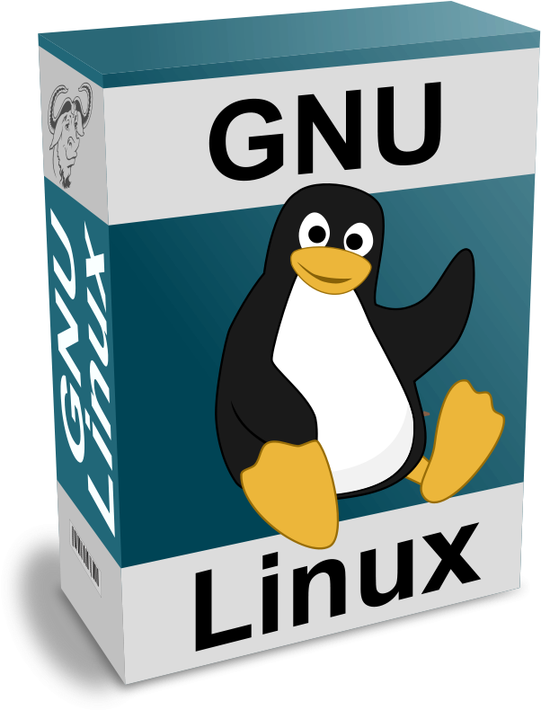 G N U Linux Box Artwith Tux Penguin PNG Image