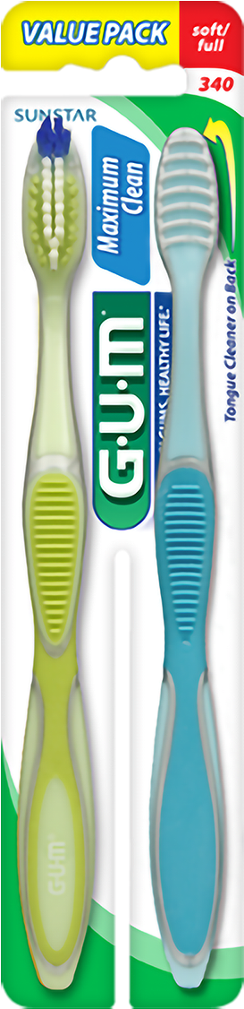 G U M Soft Full Toothbrushes Value Pack PNG Image