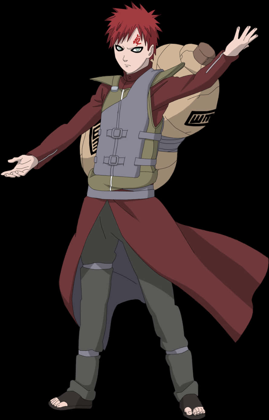 Gaara Naruto Anime Character PNG Image