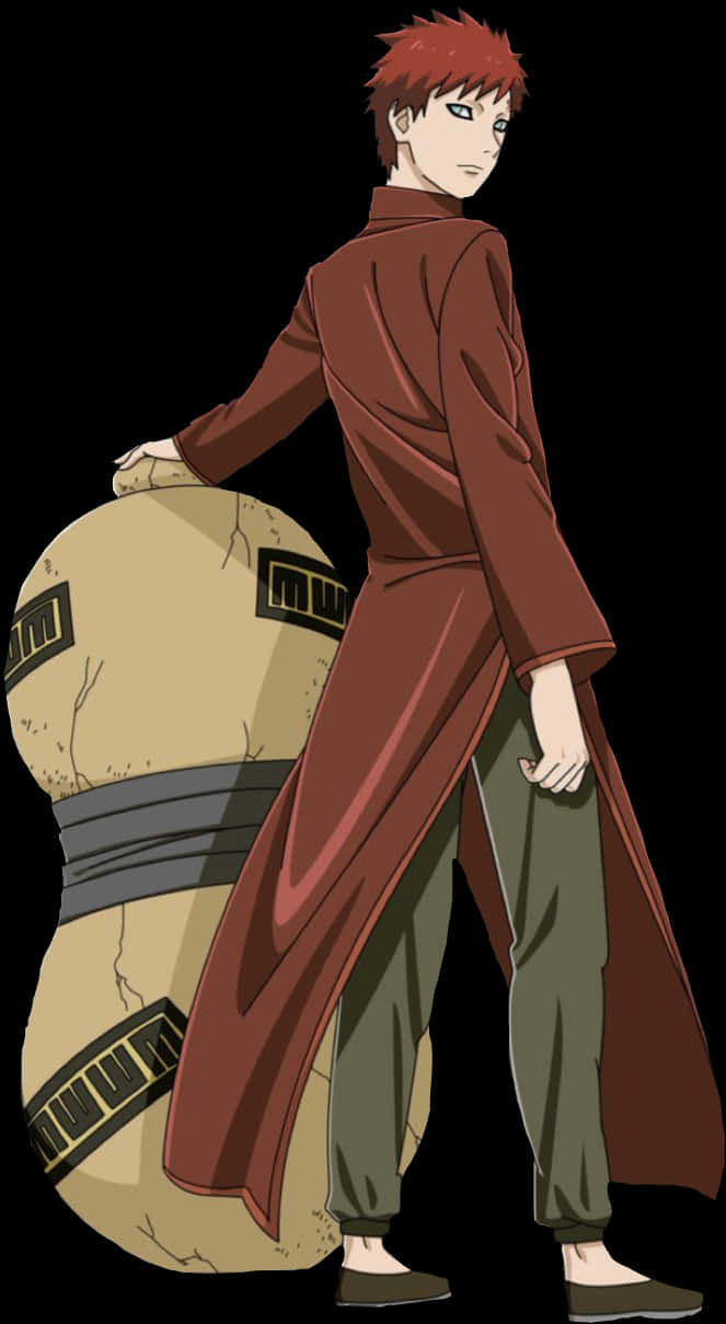 Gaara Standing With Gourd PNG Image