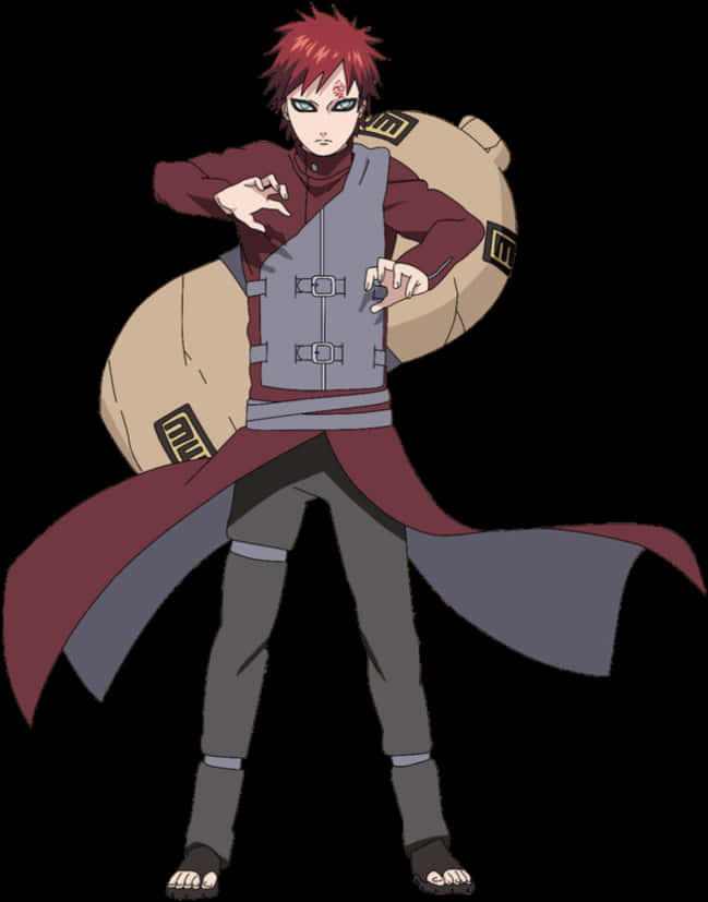 Gaaraofthe Sand Standing Pose PNG Image