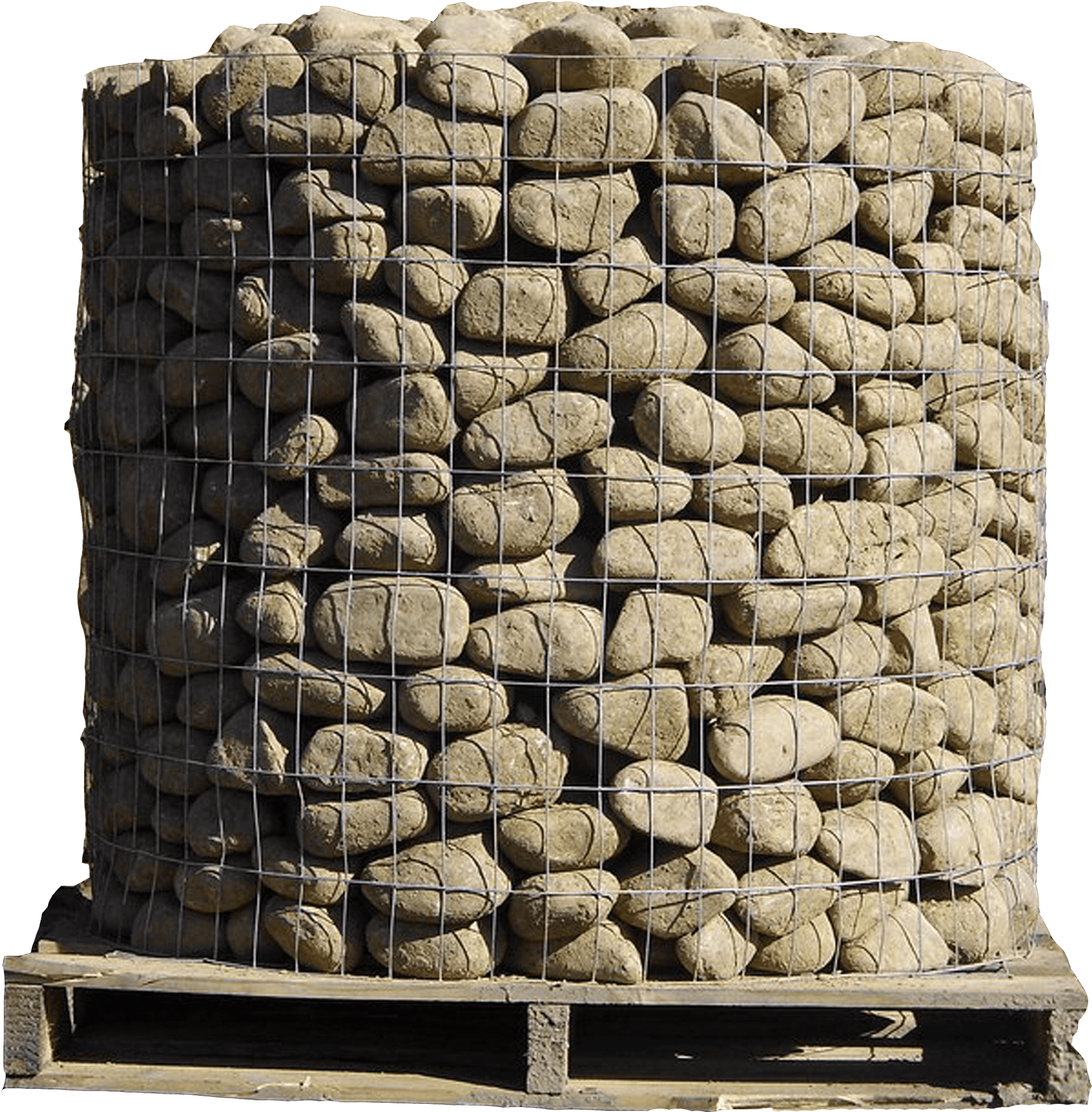 Gabion Stone Cage Wire Mesh PNG Image