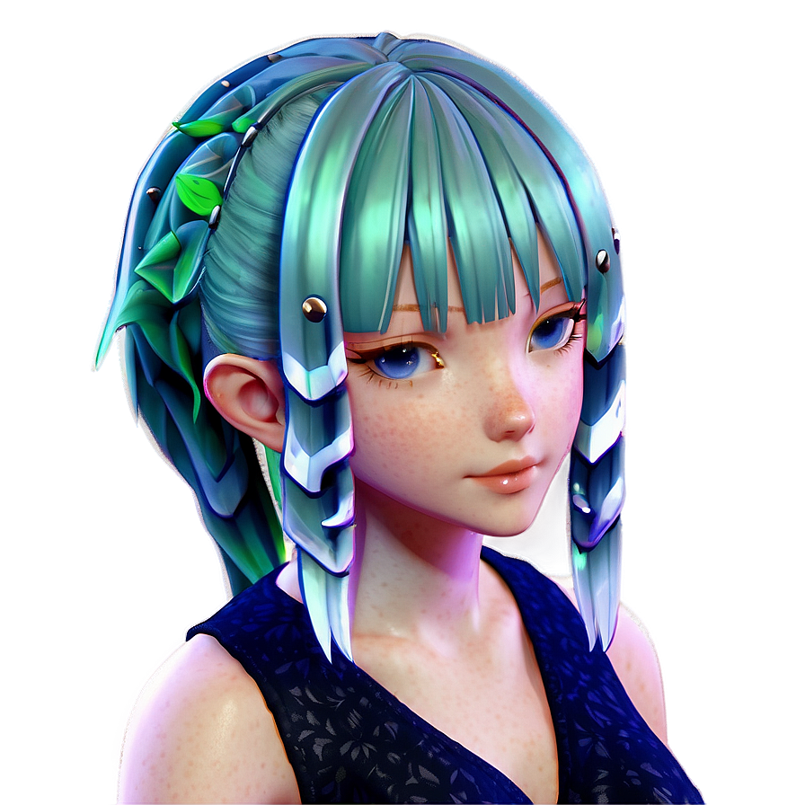 Gacha Hair With Mask Png Rmp37 PNG Image