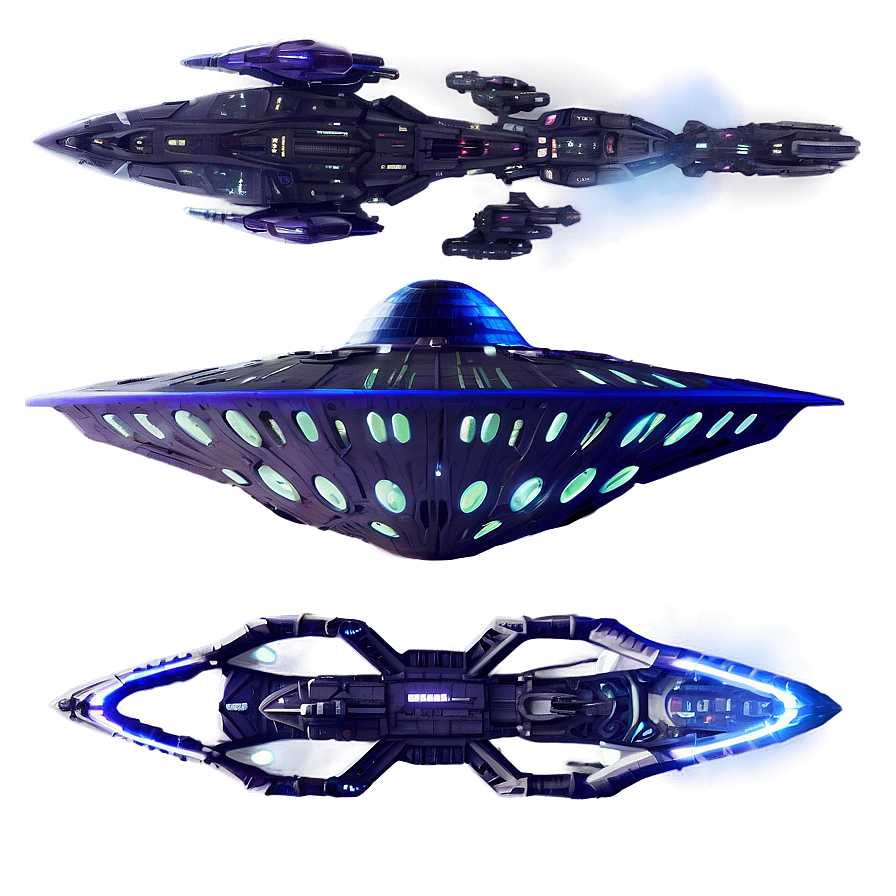 Galactic Alien Fleet Png Egd PNG Image