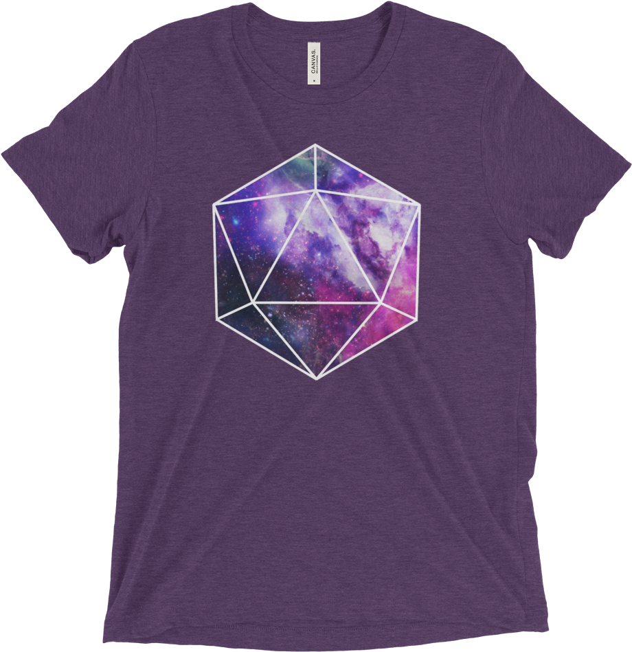 Galactic D20 T Shirt Design PNG Image