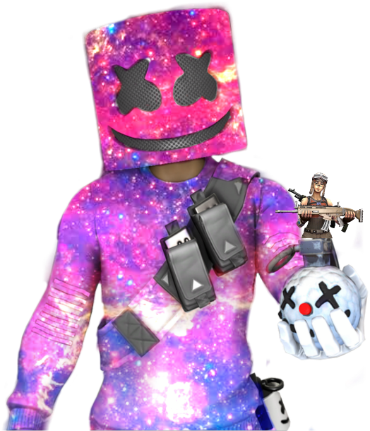 Galactic Marshmello Cosmic Outfit PNG Image