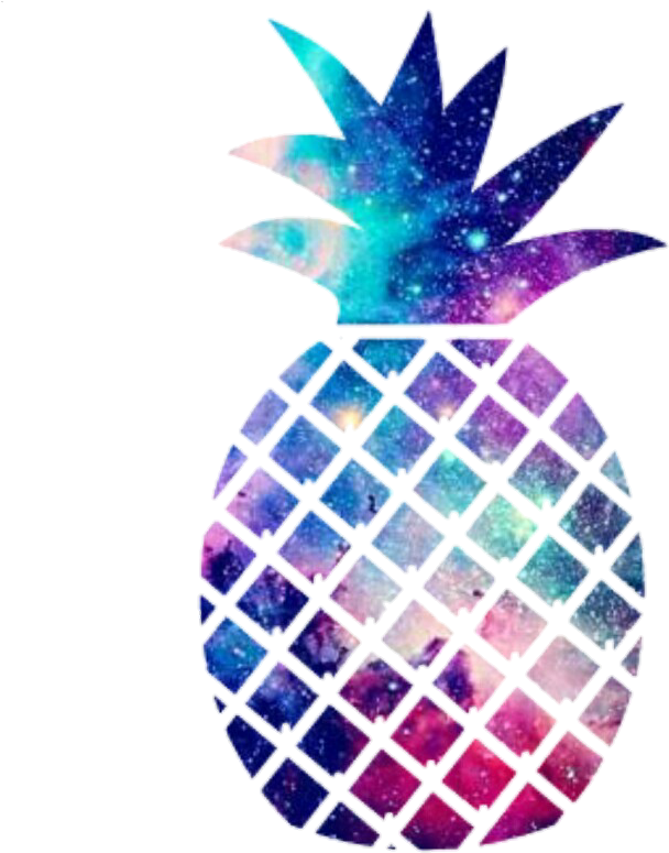 Galactic Pineapple Art PNG Image