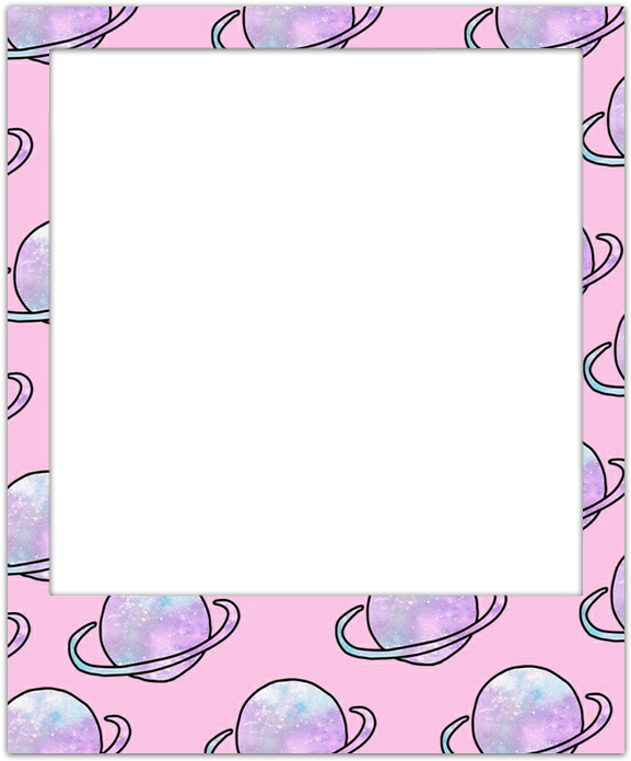 Galactic Polaroid Frame Tumblr Background PNG Image