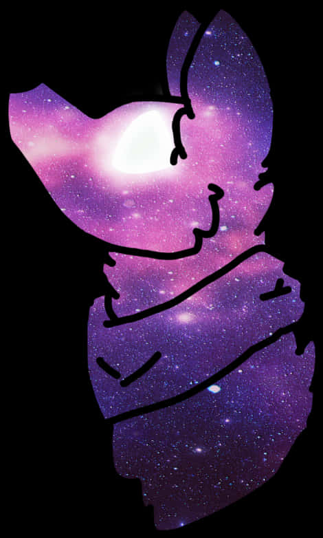 Galactic_ Silhouette_ Portrait PNG Image