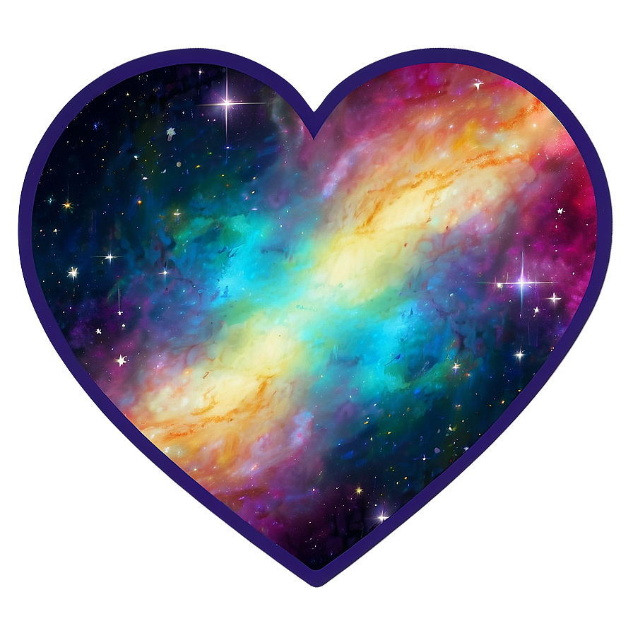 Galaxy Heart Clipart Cosmic Png Ete PNG Image