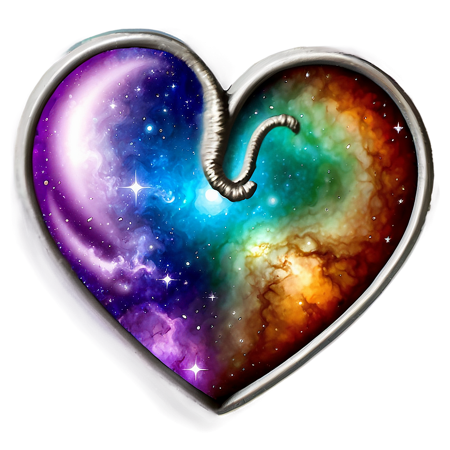 Galaxy Heart Clipart Cosmic Png Qjd8 PNG Image