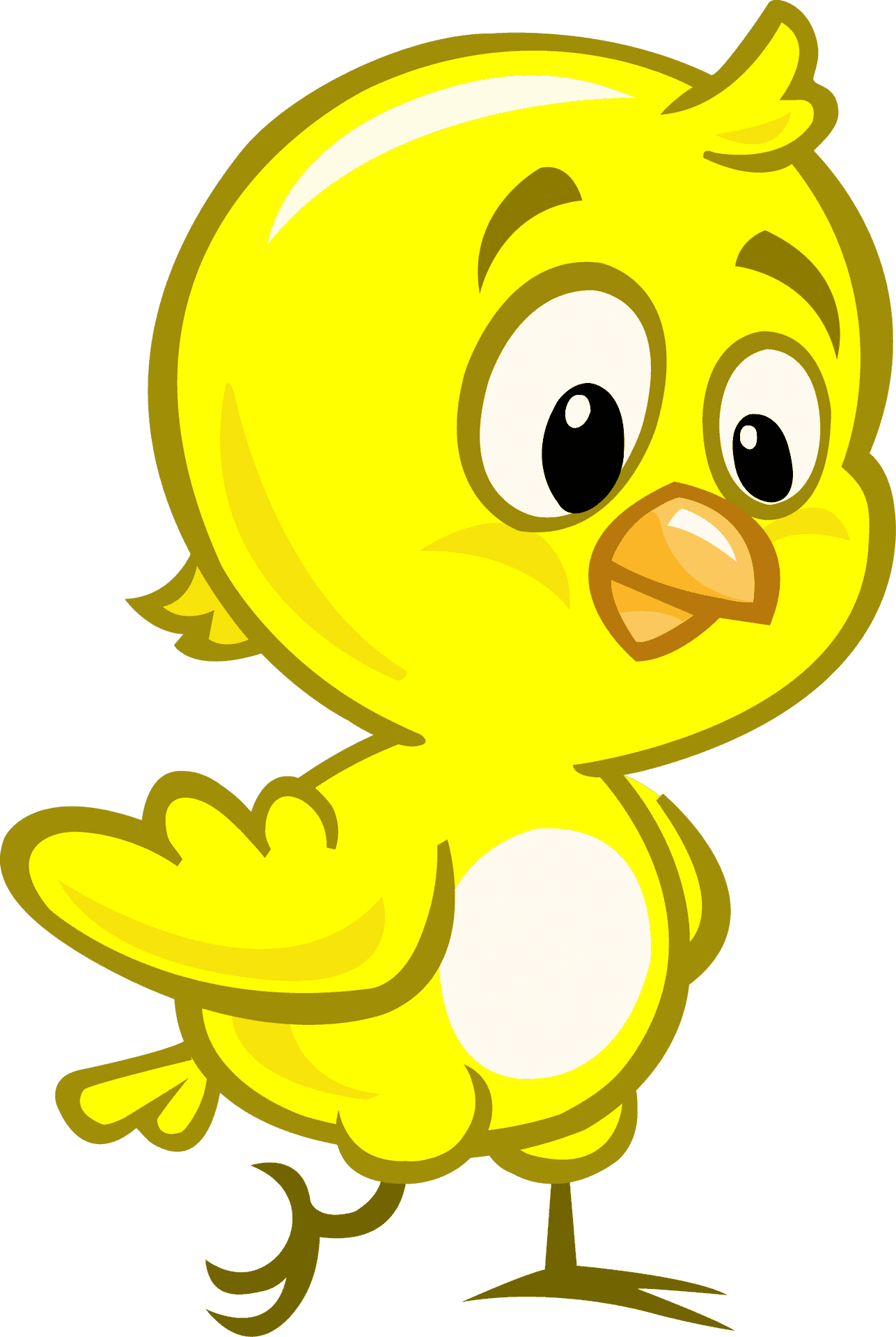 Galinha Pintadinha Animated Chick Character PNG Image