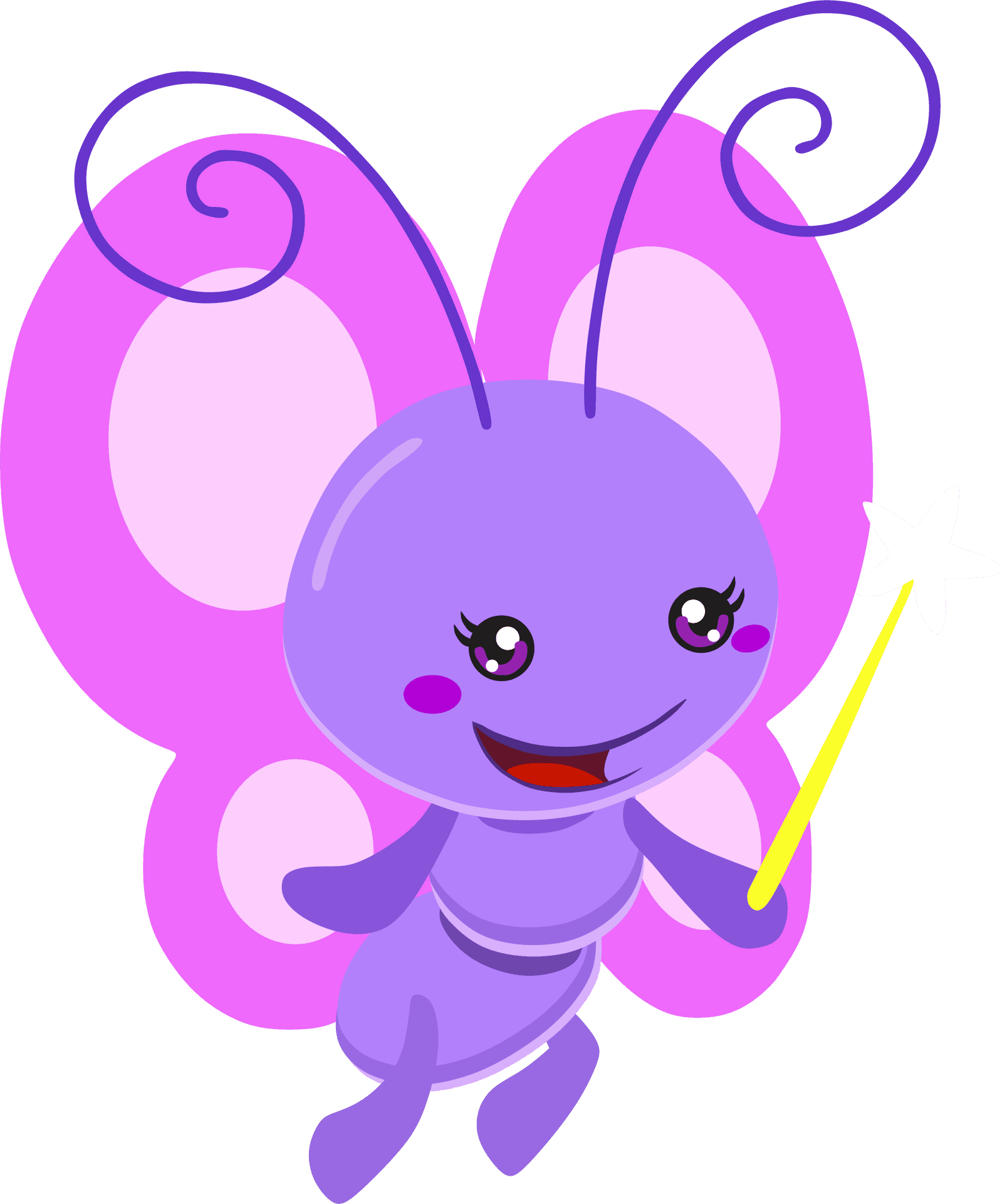 Galinha Pintadinha Butterfly Character PNG Image