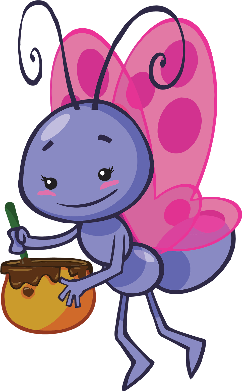 Galinha Pintadinha Butterfly Character PNG Image