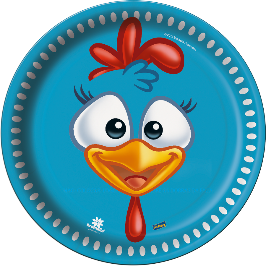 Galinha Pintadinha Character Plate PNG Image