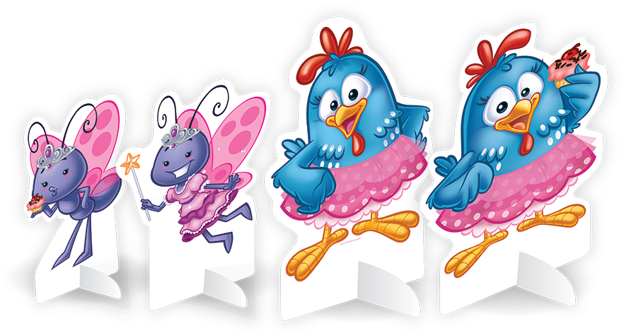 Galinha Pintadinhaand Friends Standees PNG Image